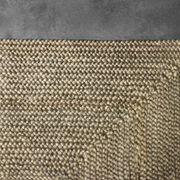 Brown flat-woven jute Indian rug, 1970.