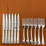 Christofle Atlantide, cutlery for entremet, dessert, cheese. Art Deco