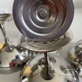 Six Guy Degrenne stainless steel ice cream cups.