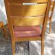 4 cosy chairs, solid wood and fabric
