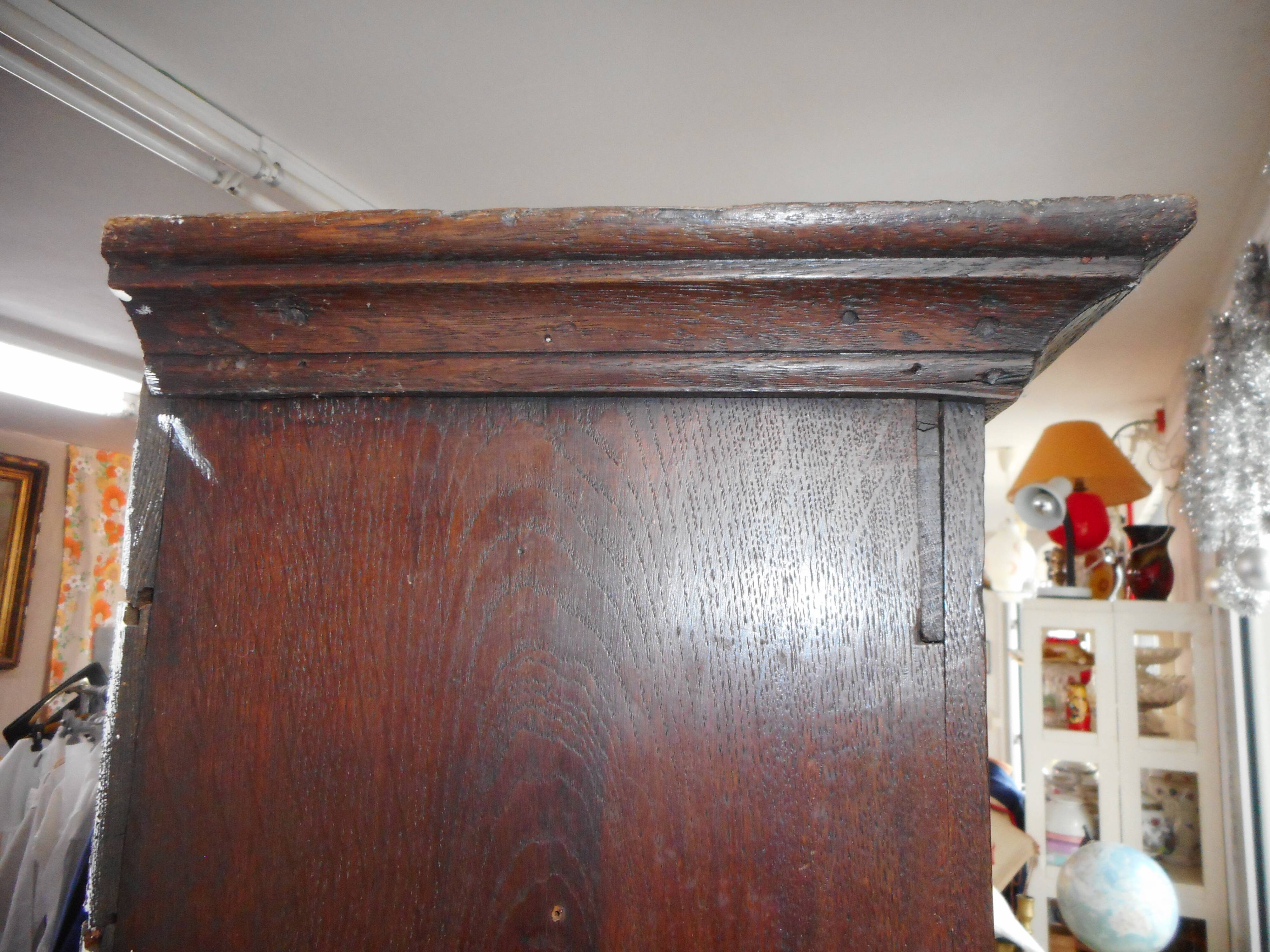 Rustic wooden shelf with three trays