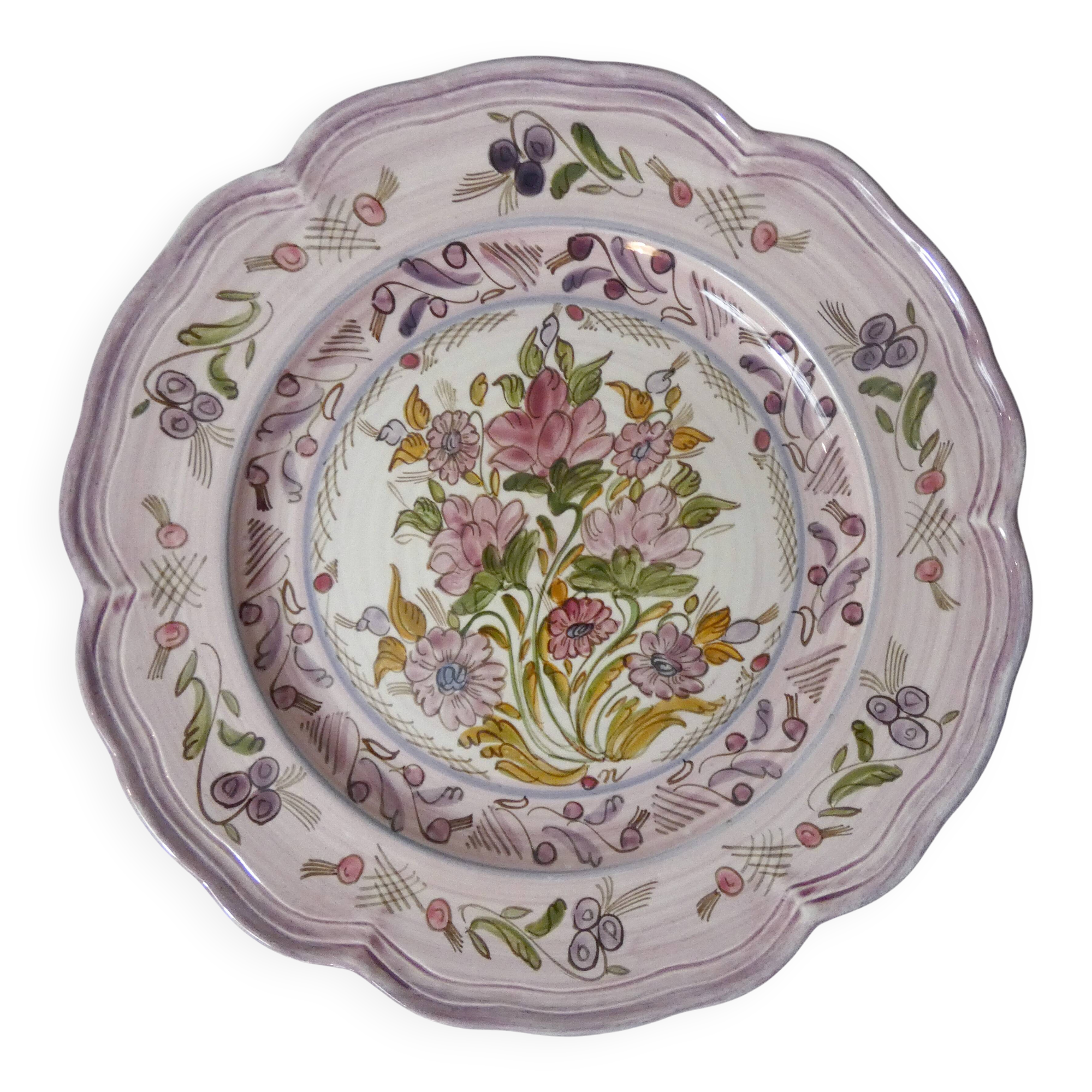 Flat plate signed Taillandier Rochefort en Terre
