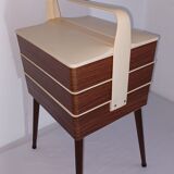 Boîte à coudre du milieu du siècle avec Asystent 1950/60s