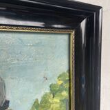 Paysage à l’huile post-impressionniste signé F. Gill