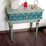 Vintage bedside table revamped