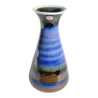 Large Polychrome Stoneware Vase by Gösta Millberg, Rörstrand, Sweden, 1960s