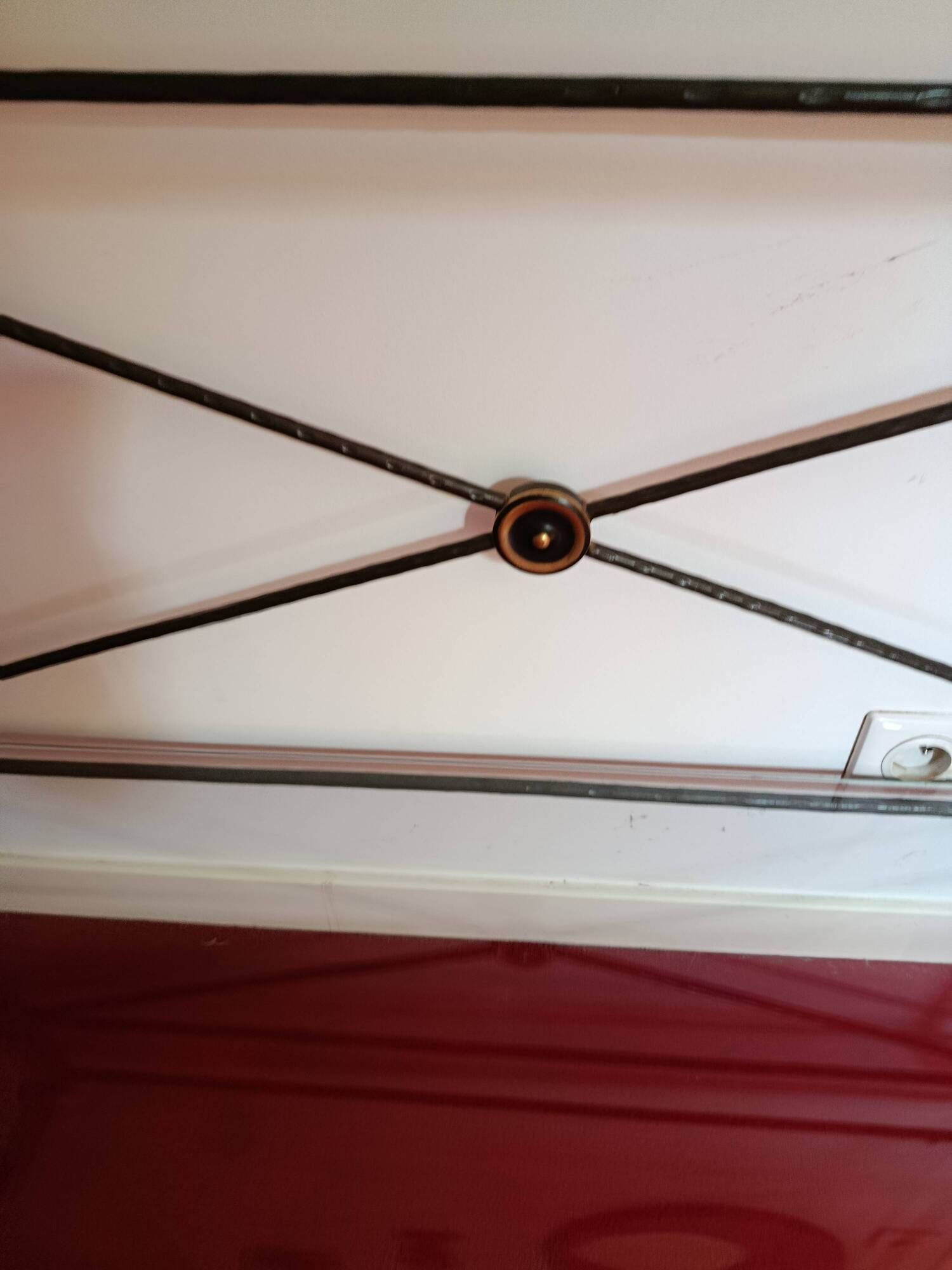 Glass and wrought iron console
