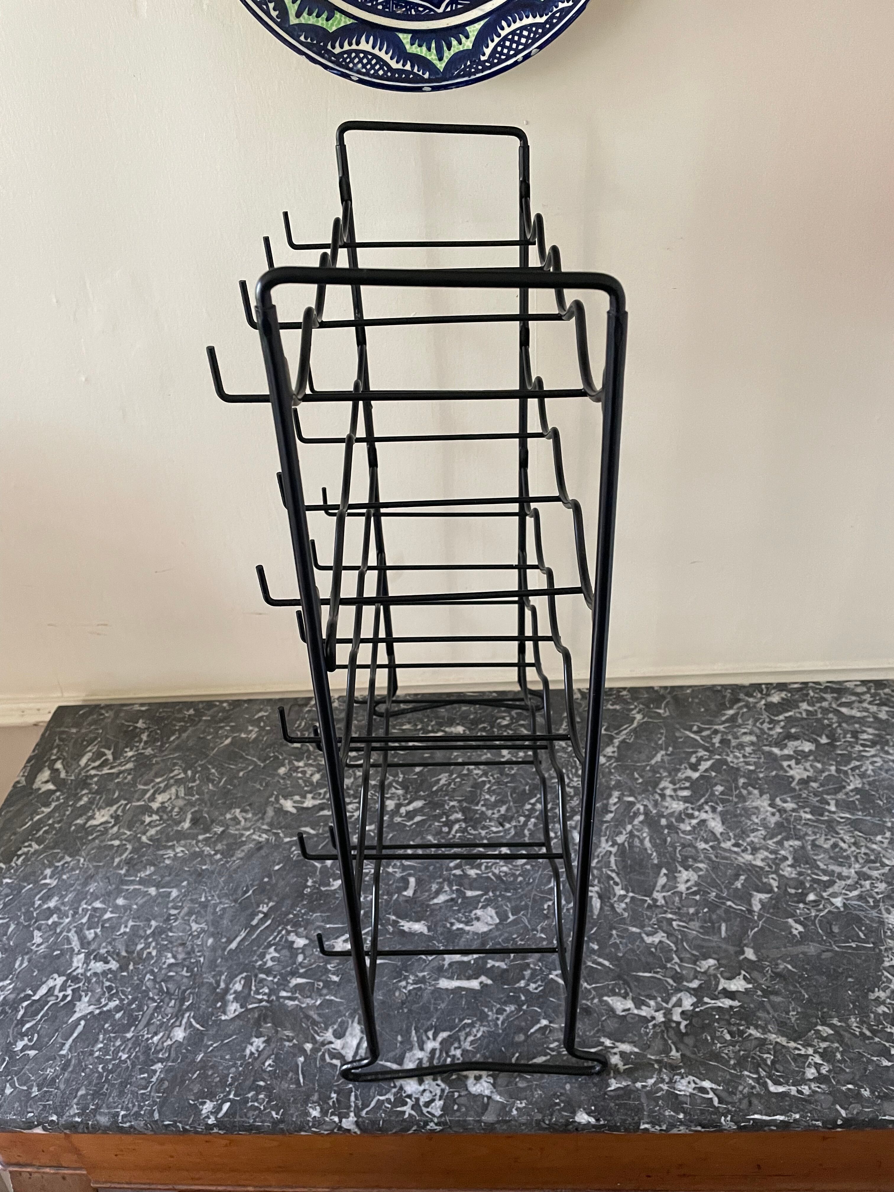 Vintage black bottle holder