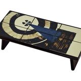 Vintage plant table small side table with rosewood tiles