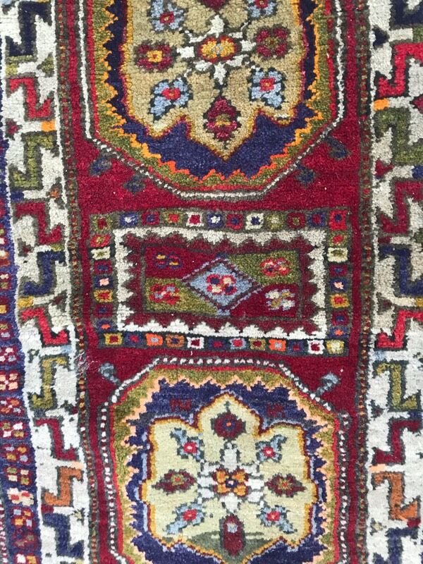 Very nice little carpet yastik anatolia handmade