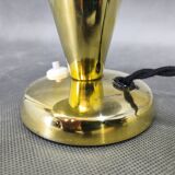 Bauhaus Brass Adjustable Table Lamp, 1930s Czechoslovakia