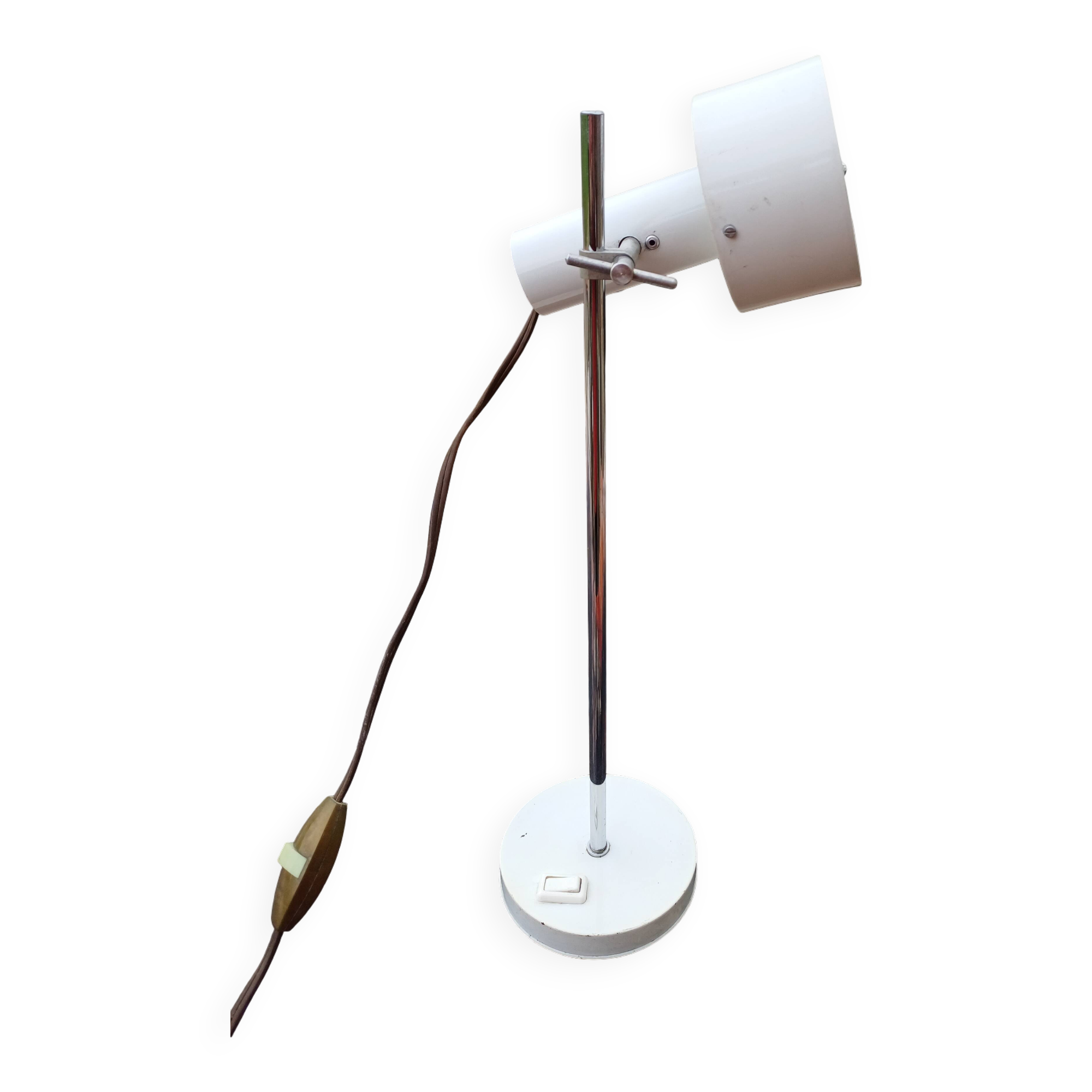60s White Metal Lamp
