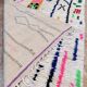 Handmade Berber wool rug: Moroccan Azilal style, colorful pattern