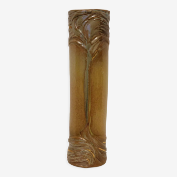 Art Nouveau ceramic tube vase