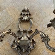 Wall lamp in gilded bronze style Louis XV baroque vintage