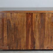 Buffet rustique en noyer ancien avec parquetterie incrustée, qualité vintage