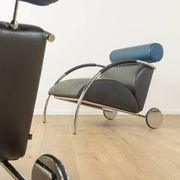 Fauteuil en chrome et cuir Zyklus par Peter Maly pour COR, 1984