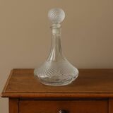 Superb vintage chiseled glass carafe
