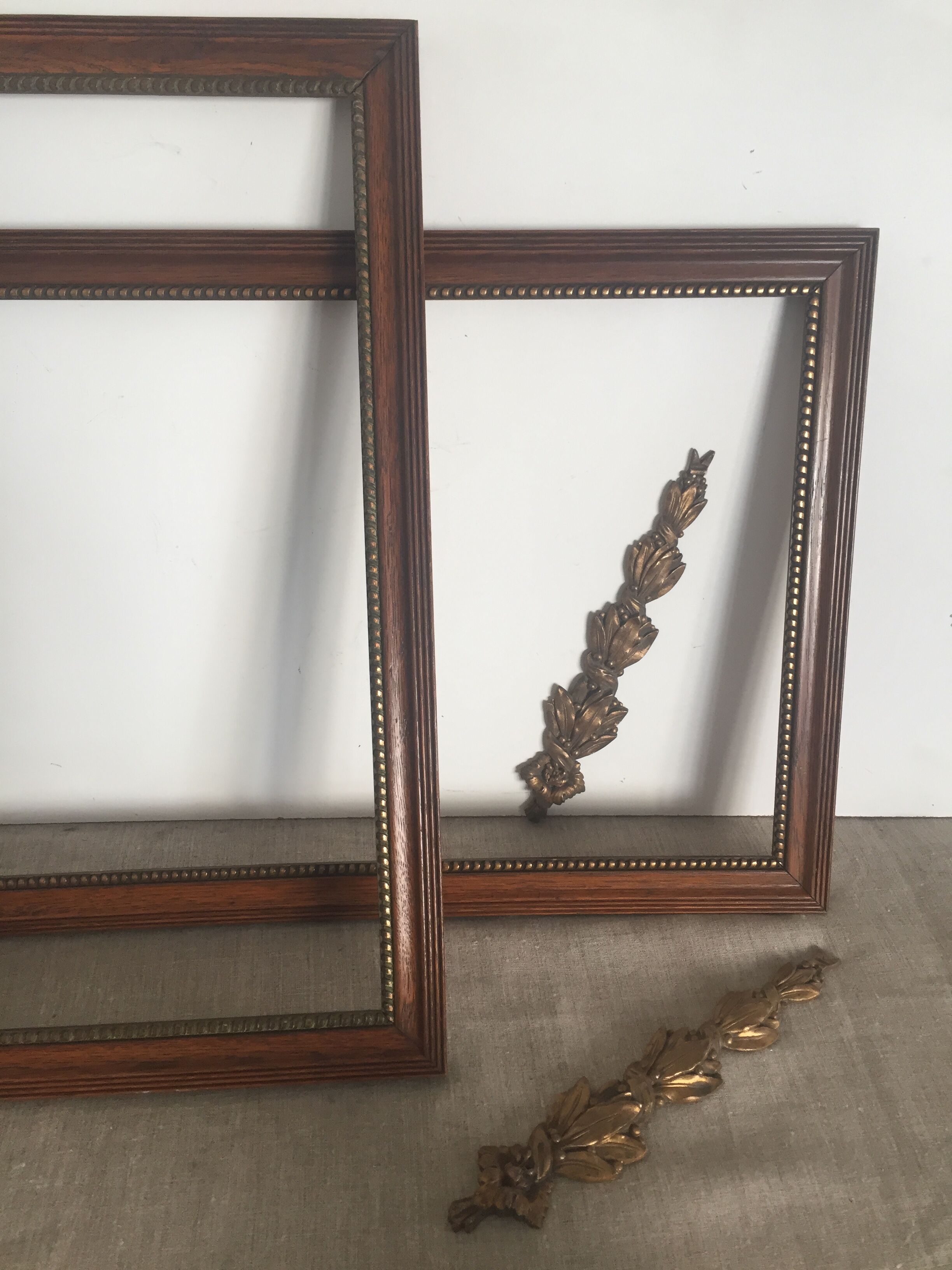 Two frames, beaded border