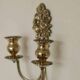 Paire de bougeoirs en laiton suédois antiques