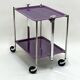Rolling folding table bar laminate color violet - textable platex