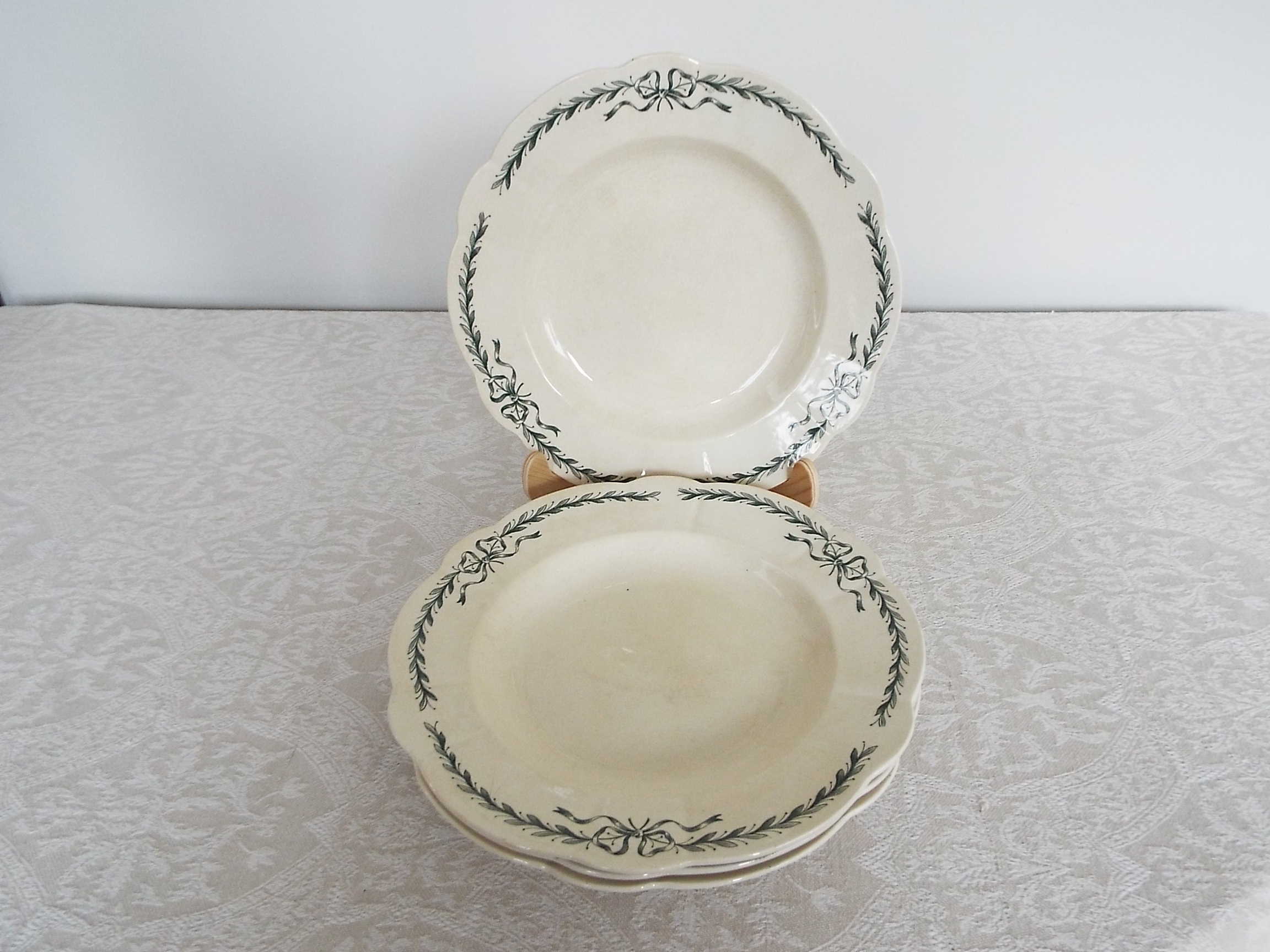 4 semi-hollow plates iron earth Longchamp