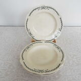 4 assiettes semi creuses terre de fer Longchamp