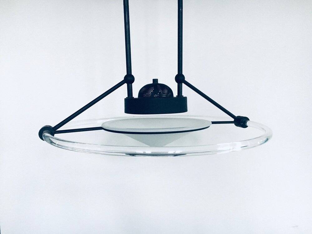 Black pendant lamp, 1980s
