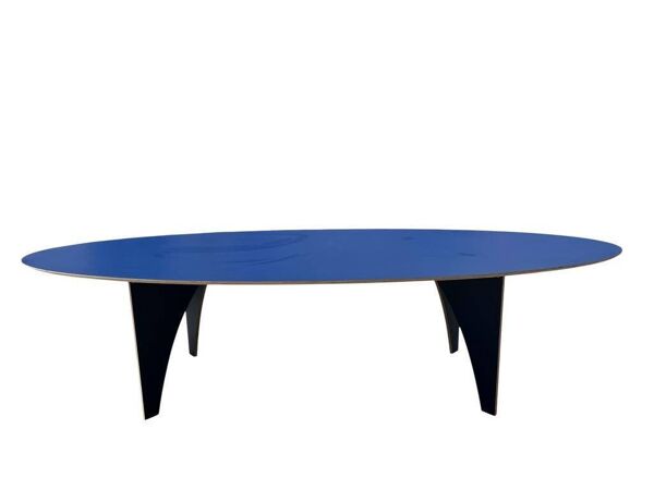 Table / table à manger rétro XL bleue