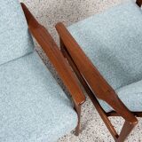 Midcentury Danish sofa set in teak by Ib Kofod Larsen - with new fabric