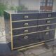 Commode Roche Bobois vintage laqué noir