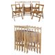 Suite de six chaises pliantes steamer en chêne anglais circa 1900-1920