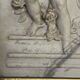 Marble high relief by François Duquesnoy "Putti, garlands and flowers" Paris, 1892