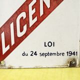 Enamelled plate license II Act of 1941