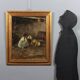 Peinture moderne signée Cesare Laurenti « The Little Girl and the Sheep »
