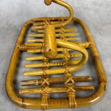 60s Rattan Coat Rack Italy Olaf Von Bohr Style