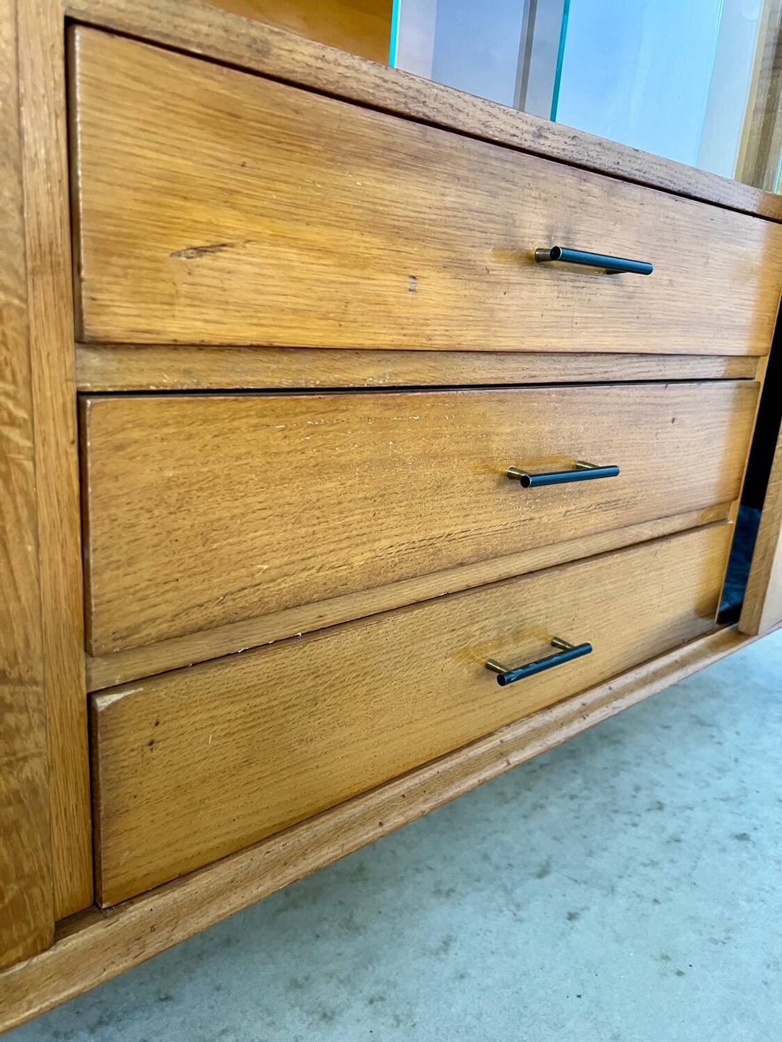 Old oak sideboard from the 50s, reconstruction period