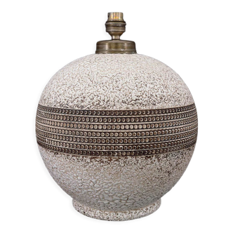 Art Deco round lamp in Besnard style ceramic, circa 1930