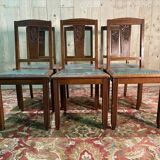 Set of 6 art deco chairs