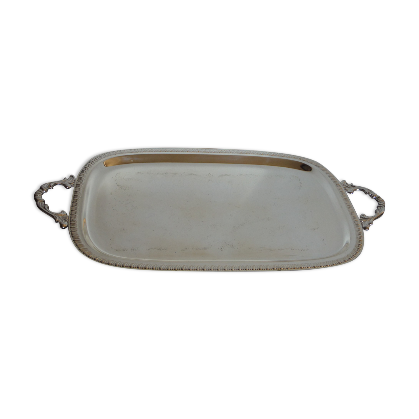 Silver serving tray