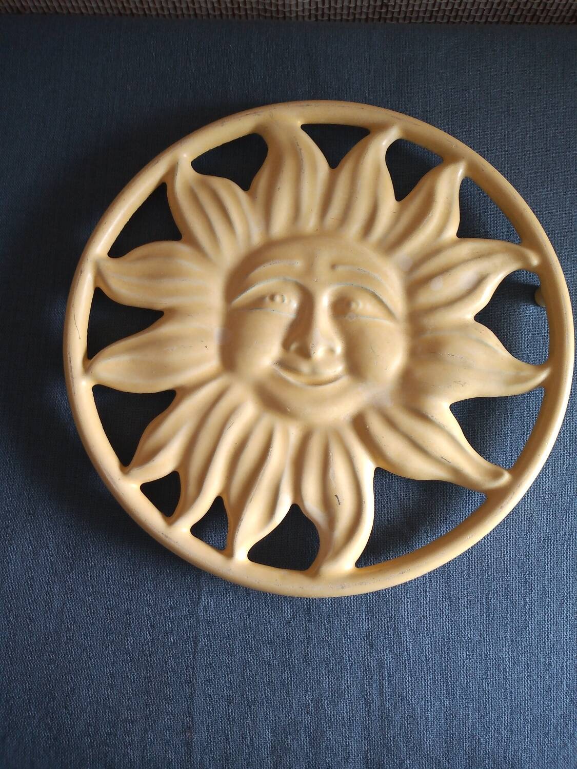 Cast iron sun trivet