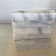 Six gray white marble knife holders