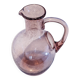 Large ice pitcher from Verrerie de Biot in amethyst bubble glass.