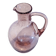 Large ice pitcher from Verrerie de Biot in amethyst bubble glass.