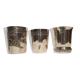 3 timpani cups in silver metal