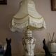 Very large ceramic lamp from Gien with a beautiful lampshade.