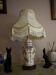 Very large ceramic lamp from Gien with a beautiful lampshade.