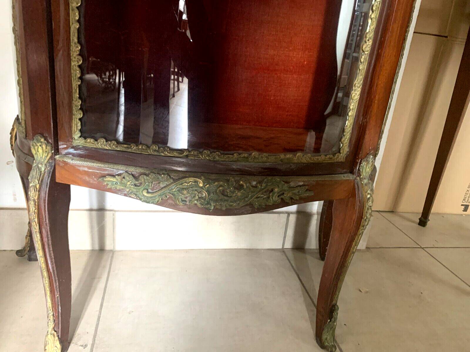 Napoleon III Showcase In Mahogany And Chiseled Bronze 20th Century