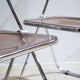Set of eight pink Plia chairs by Giancarlo Piretti for Castelli