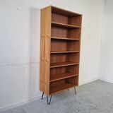 Scandinavian bookcase in teak and walnut, 60s